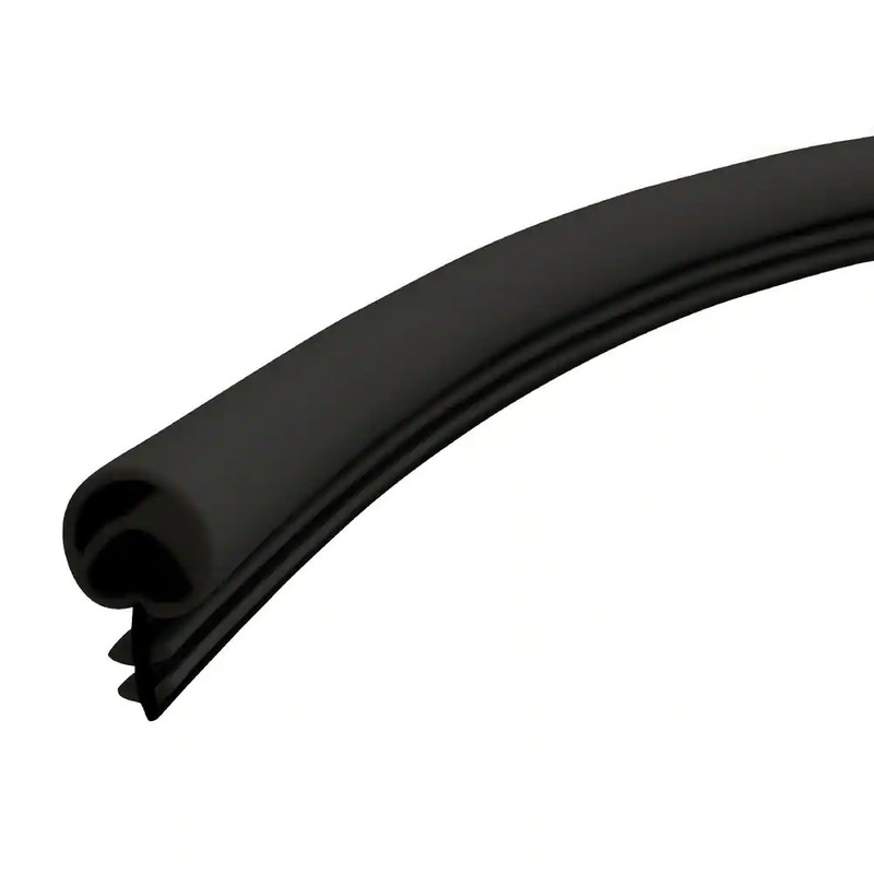 1/2 In. X 1/2 In. X 81 In. Elite Black Lifetime Bulb Shape Door Weatherseal Repl