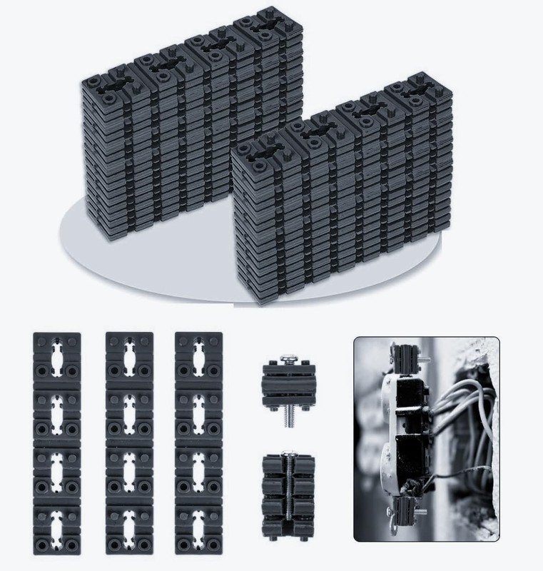 100pcs Outlet Spacers for Electrical Box, 100pcs, Black