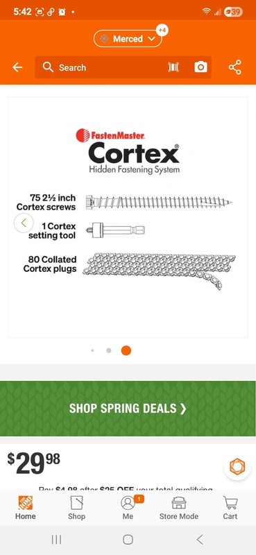 Collated Cortex Hidden Fastening System for Veranda Decking 2-1/2 In. Stone Gray gallery