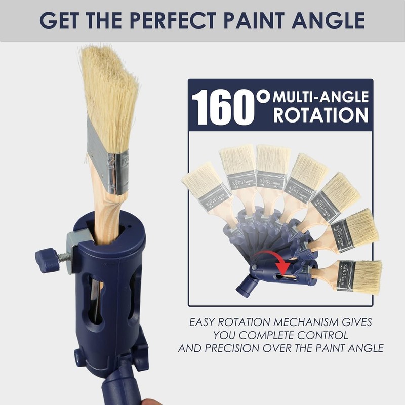 Adjustable Multi-Angle Paint Brush Extension Tool for High Places - 3" Width gallery
