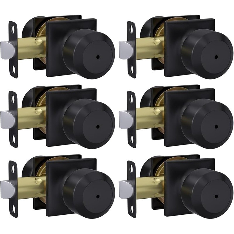 Stainless Steel Door Knobs Modern Design Easy Install Adjustable Latch Function