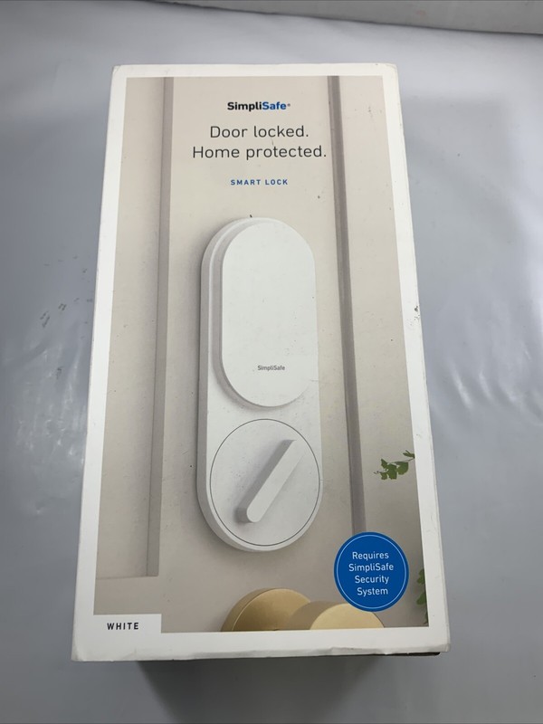 SimpliSafe Smart Lock & PIN Pad White Wireless Door Home Security 