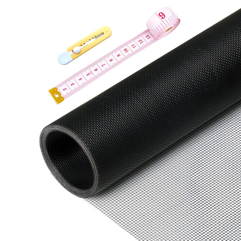 Pet Proof Window Screen Replacement Kit,39″ W x 118″ L Durable Window Screen …