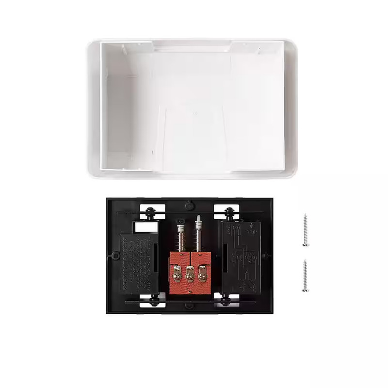 2-Note Modern Textured Design Wired Doorbell Chime, White gallery