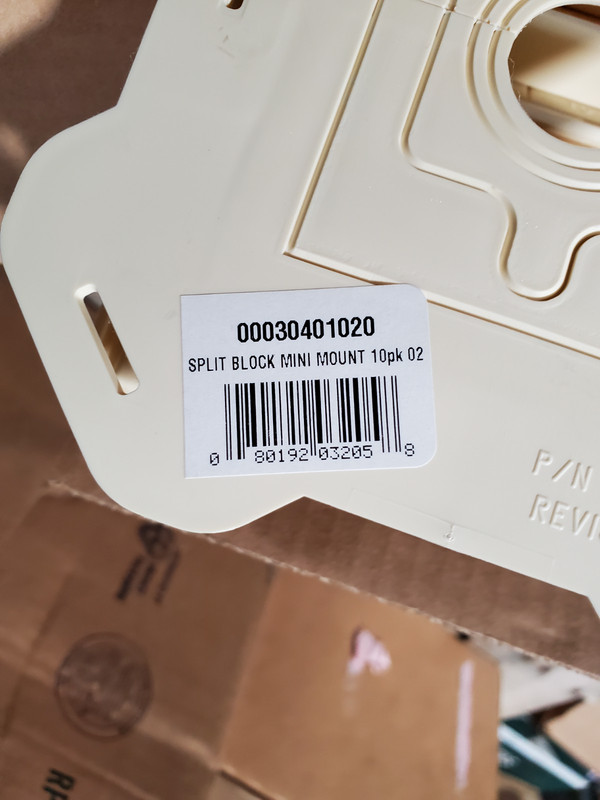 *10PACK* Mid-America White Split Block Mini Mount Color 020 gallery