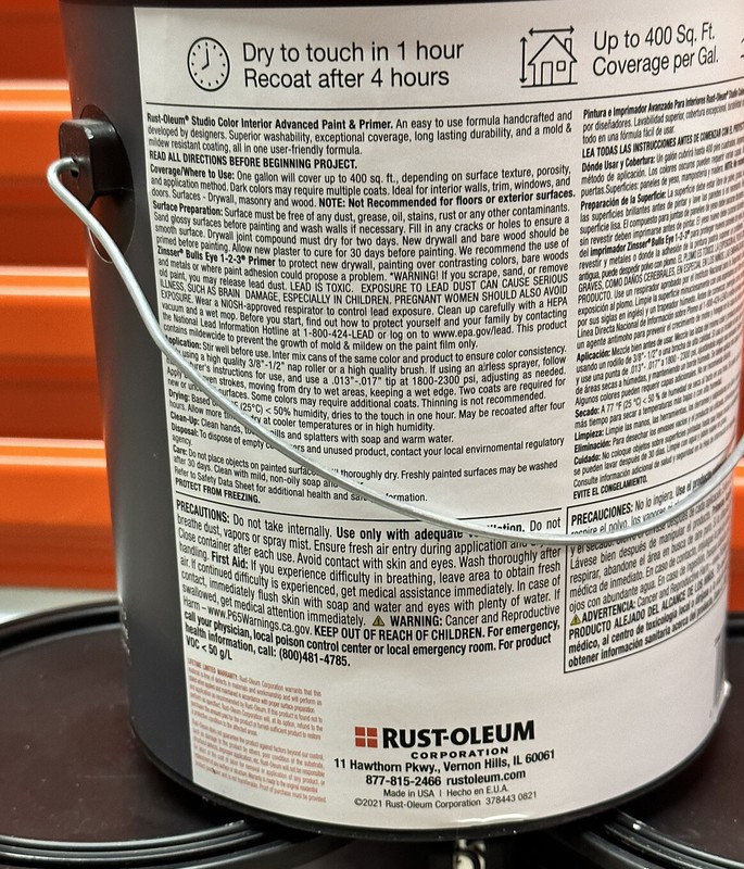 Rust-Oleum Studio Color Medium Tint Base Interior Paint Primer Semi Gloss 1 Gal gallery