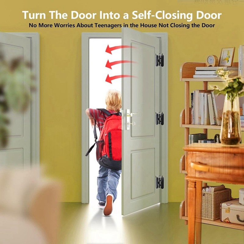 Butterfly Spring Door Closer,Spring Hinge Door Closer Fits on Most Door7740 gallery