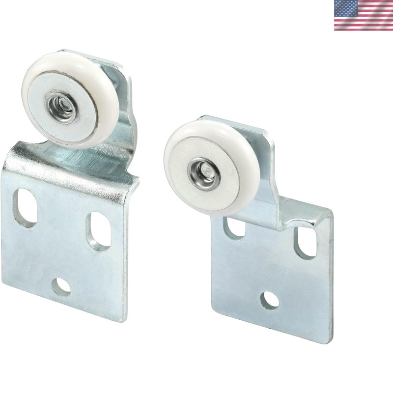 Sliding Closet Door Roller Kit – 3/4 Inch Wheels, 2 Pack for Easy DIY Install…