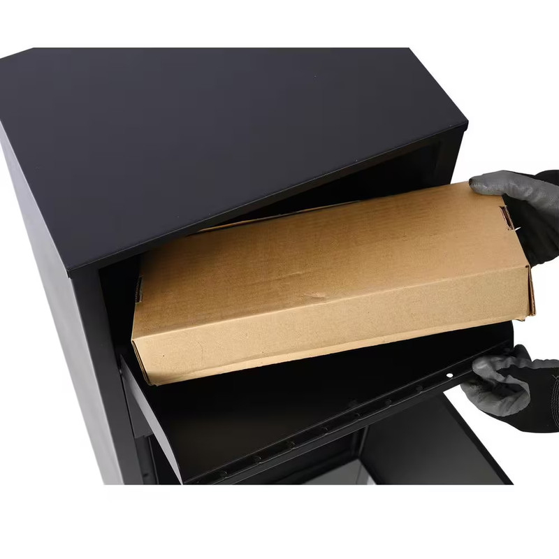 Large Package Delivery Parcel Mail Drop Box for Black, with Lockable Storage Com gallery