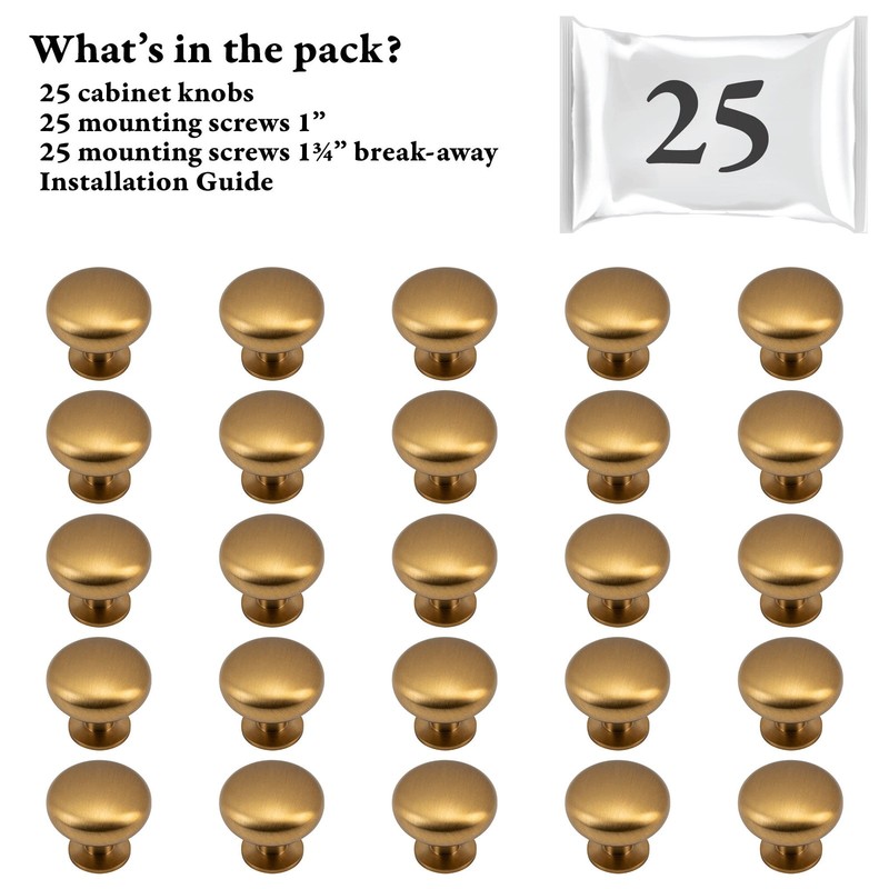 DesignPerfect DPA-R53K-25PACK Simplicity Pack of (25) 1-3/16" - Champagne gallery