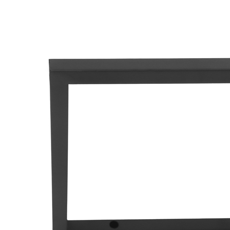 3-Pack Three-Tier Rectangular Iron Shelf Brackets Black - Wall/Floor/Ceiling gallery