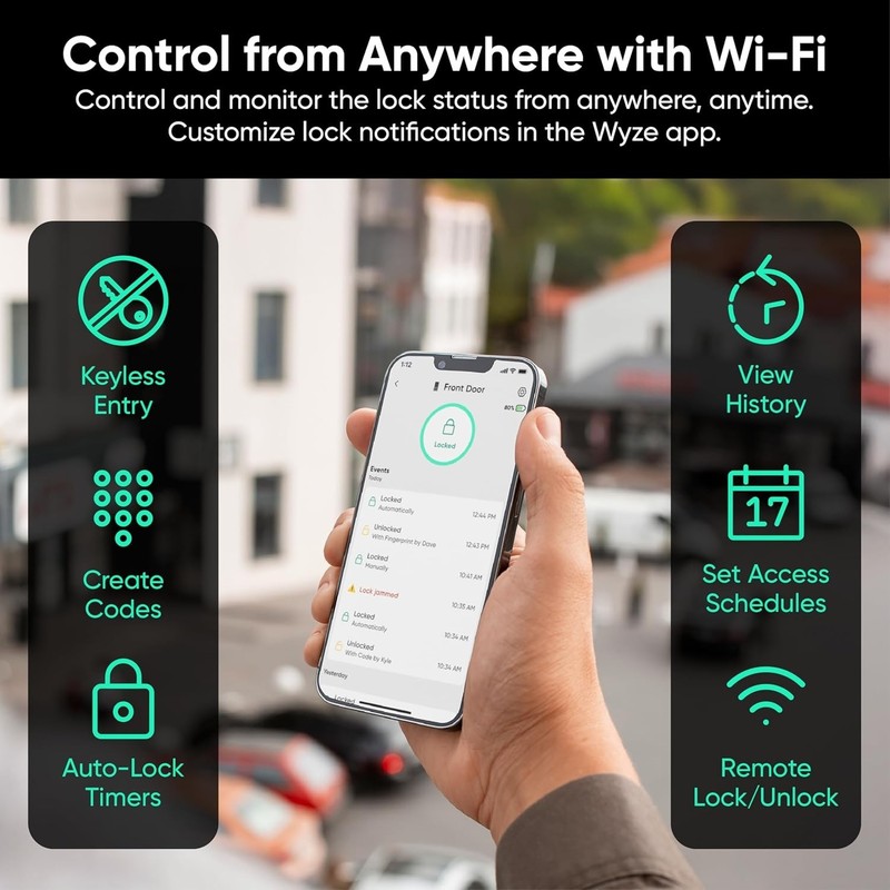 Biometric Smart Lock v2 with Wi-Fi & 8- Battery Life - Effortless Security gallery