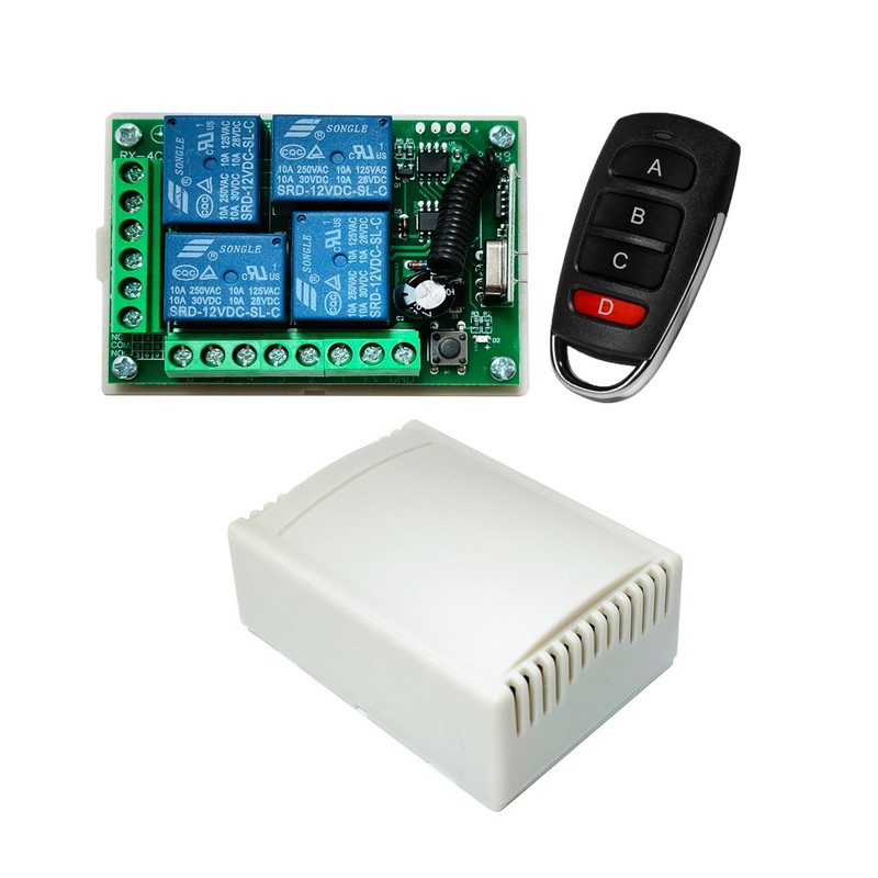 4CH Channel Switch Transmitter+Receiver Wireless Remote Control 0.25 Pounds