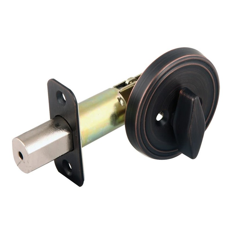 702621 23/8 Inch Backset Single Sided Deadbolt TurnButton Brushed Bronze
