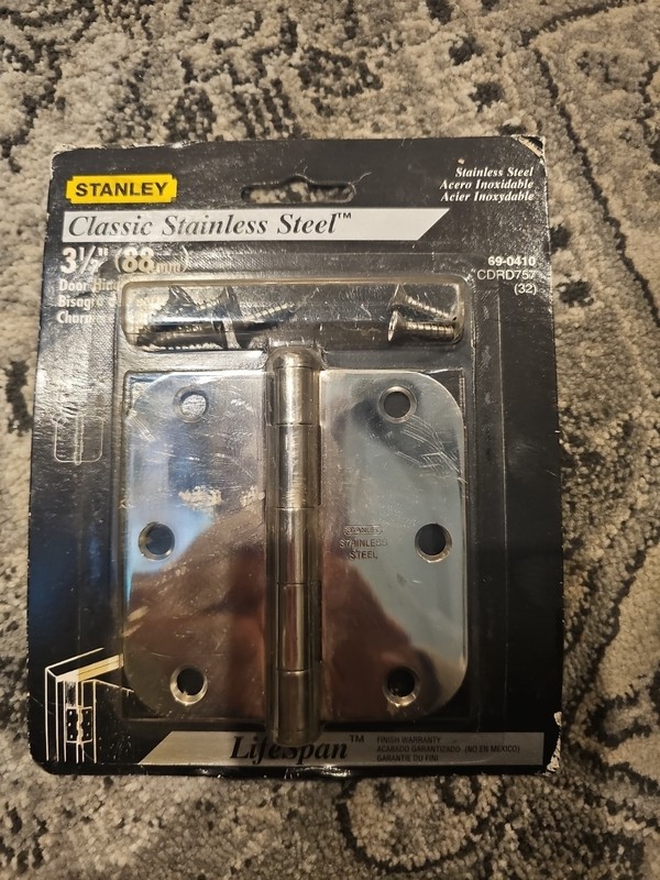 STANLEY CLASSIC Stainless Steel 3 1/2” DOOR HINGE 69-0410 SEALED IN PACK