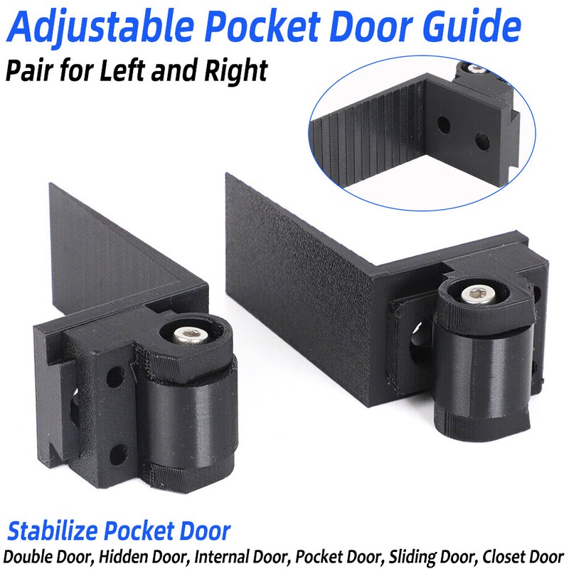 2X Adjustable Pocket Door Guide Kit For Most Standard Pocket Doors Left & Right