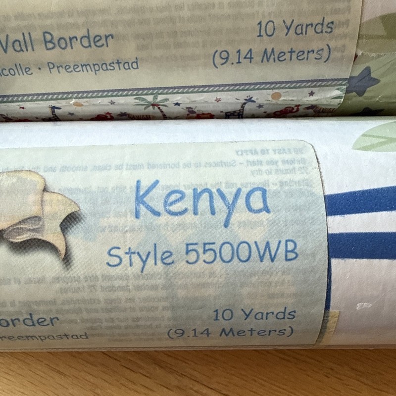 Kids Line Nursery Wallpaper Border 2 Rolls 60 Feet KENYA Jungle Animals NEW gallery