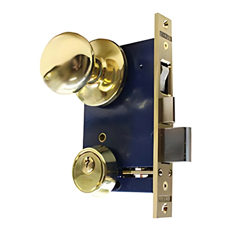 Marks 22 Series RHR Entrance Mortise Lockset Double Cylinder Antique Brass 1″