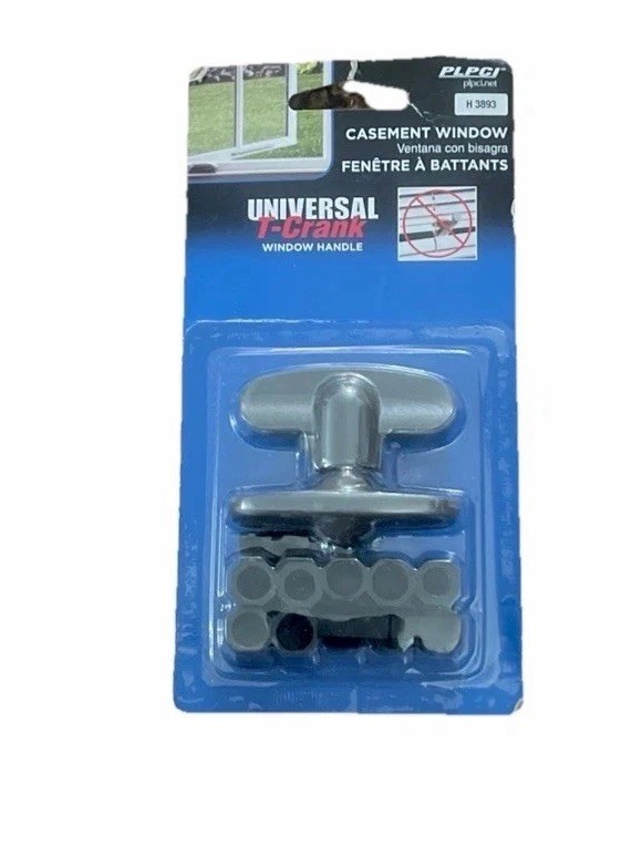 Universal T-Crank Window Handles PLPCI / Prime-Line. 1 pack H 3893. New