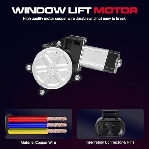 Front Driver Side Power Window Regulator with Motor (2 Pins) Front Driver (LH) gallery