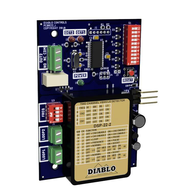 Diablo Controls DSP-22-2 Dual Channel Loop Detector Compatible DoorKing 9409-010