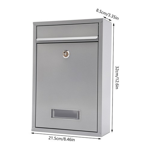Wall-mount Mailbox Metal Mailbox With Key Lock For Residential Areas/Apartments