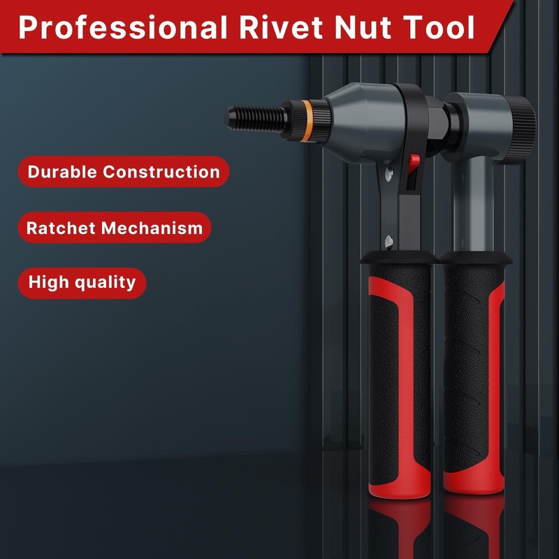 Rivet Nut Tool Rivet Nut Kit, Rivnut Tool Kit with 10 Metric and SAE Mandrels... gallery