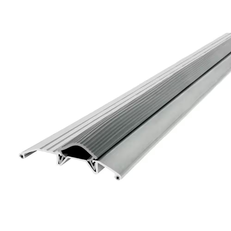 3-3/4 In. X 3/4 In. X 72 In. Silver Aluminum and Vinyl Heavy-Duty Low-Profile Th