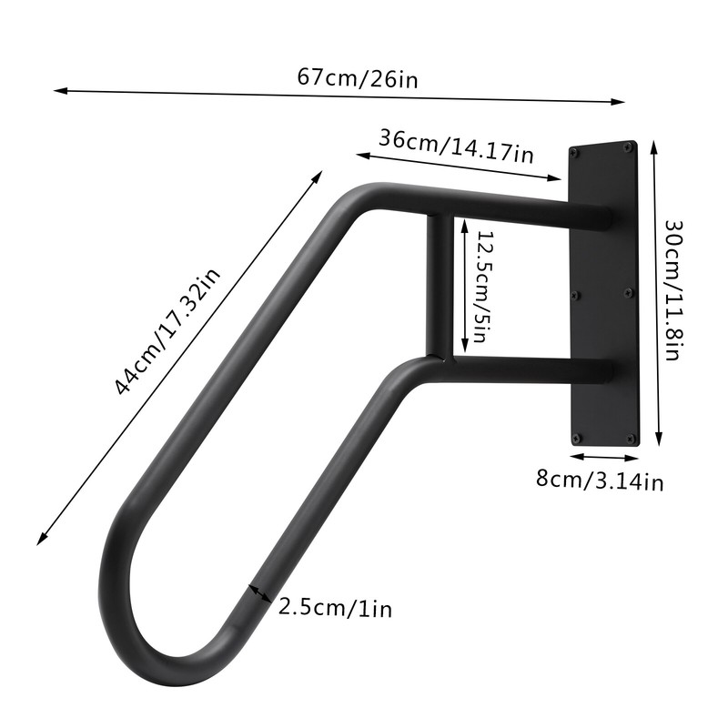 Wall Mounted Hand Rails Non-slip Grab Bars Outdoor Handrails for 1-3 Step Stairs gallery