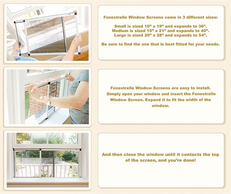2 Pack Adjustable Expandable Window Screens - Horizontal 15" H x 21" - 39" W gallery