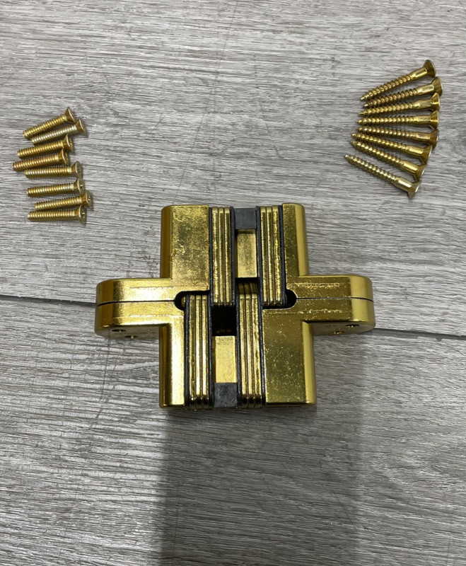 Soss 218US4 Concealed Hinge, Brass, Full Mortise Mounting, 1 1/8 In Leaf