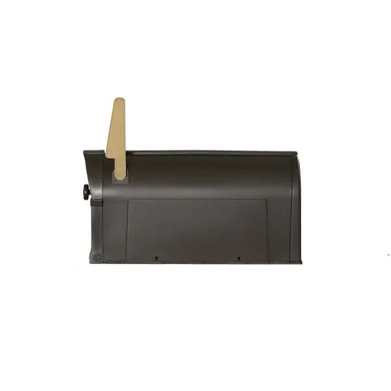 Postal Pro Post-Mount Hampton Mailbox in Bronze with Gold Lettering gallery