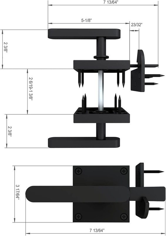 Black Powder Coated Gate Hardware - Pool Gate gallery