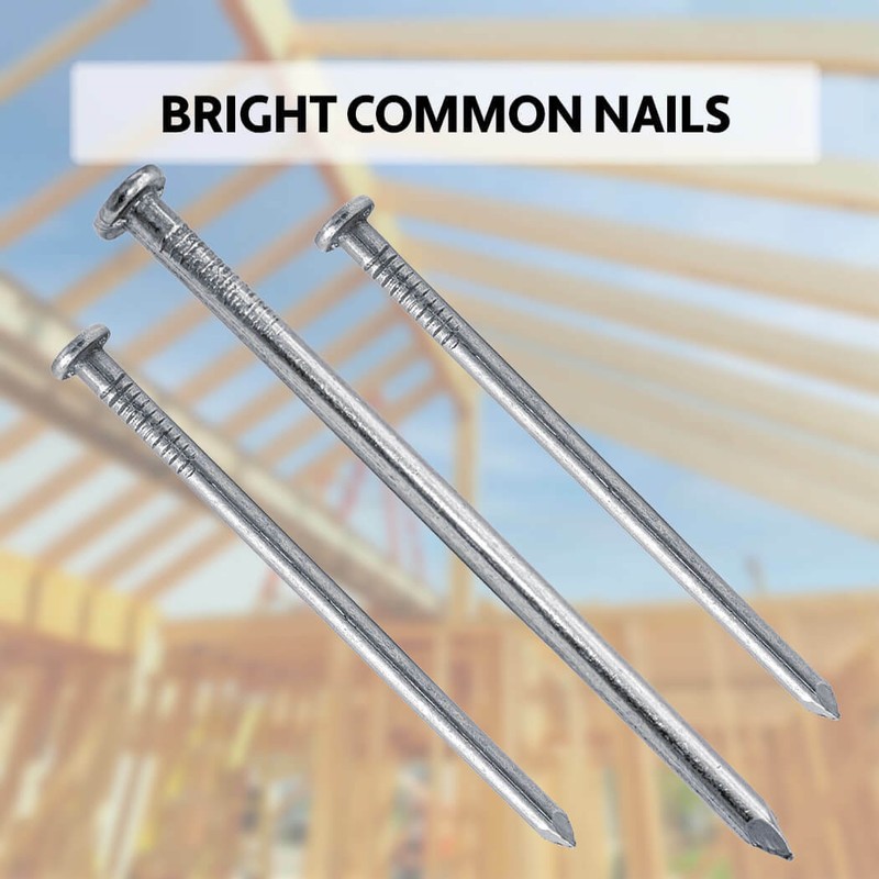 Bright Common (Framing) Nails – 8d to 40d – Smooth Shank Interior Nails