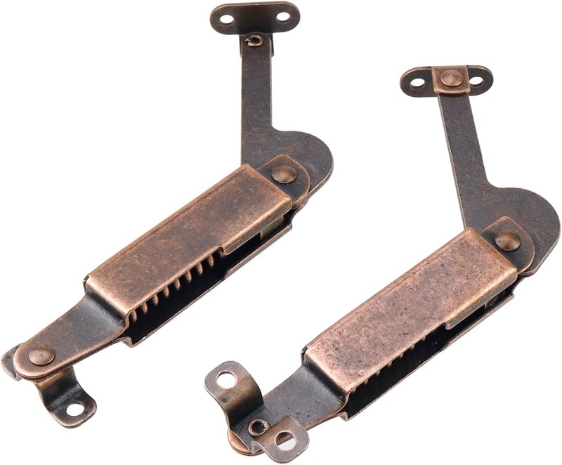 Spring Lid Support Box Lid Stay Support Iron Hinge Support Left+Right with S