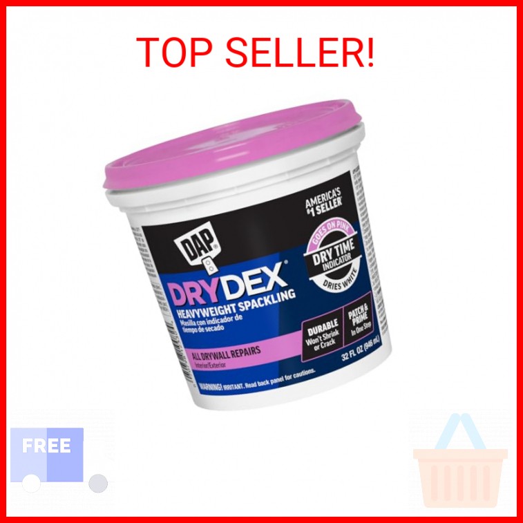 DAP DryDex Dry Time Indicator Spackling, Pink/White, 32 Oz (7079812330)