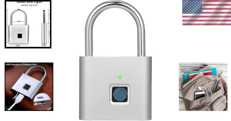 Compact Fingerprint Security Lock - USB Rechargeable, User-Friendly for Everyone gallery