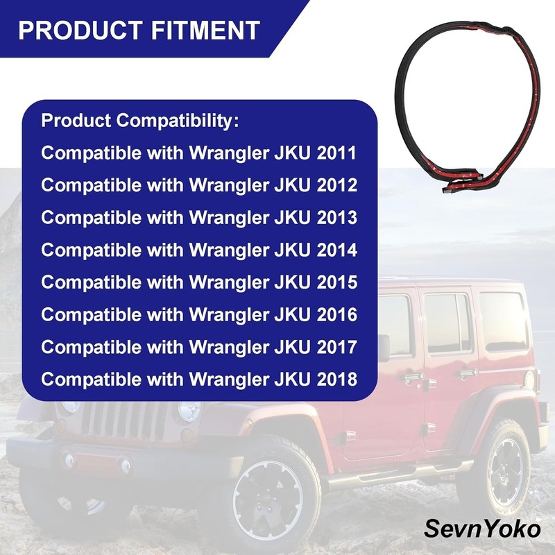 Seal Hard Top Roof | Front Header Weatherstrip | Fits Jeep Wrangler JKU 2011-... gallery