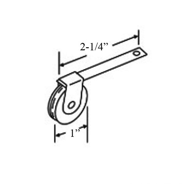 Straight Spring Tension Roller Assembly with 1" Nylon Wheel gallery