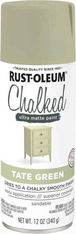 Tate Green Chalked All-in-One Ultra Matte Spray Paint | One Coat Coverage | No P