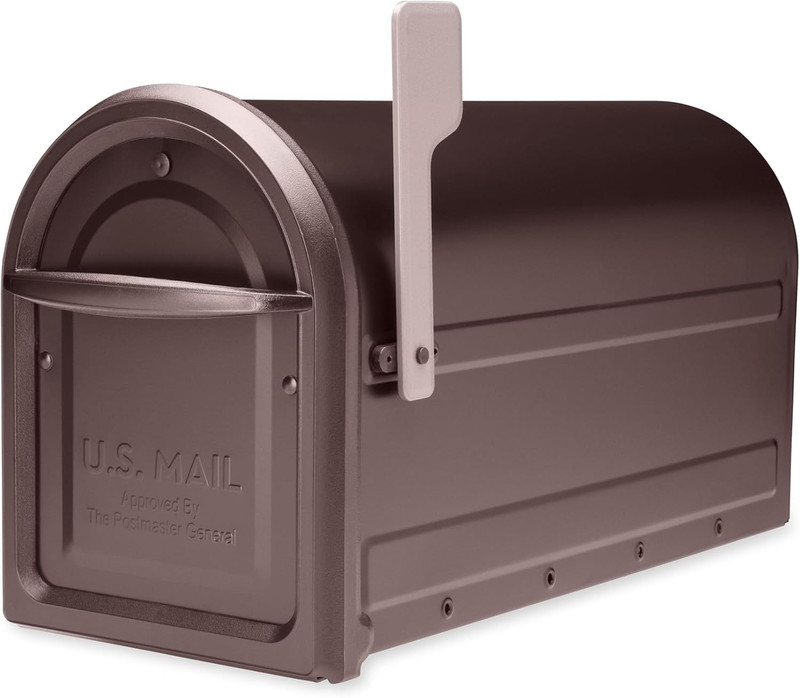 Mapleton Galvanized Steel Post Mount Mailbox, Compatibility Code F, 7900-2RZ-CG-