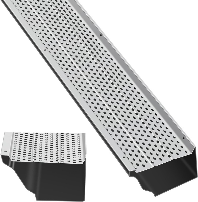 Gutter Guards 6inch Wide 52/104ft Total Length Cover Mesh Leaf Debris Protection gallery