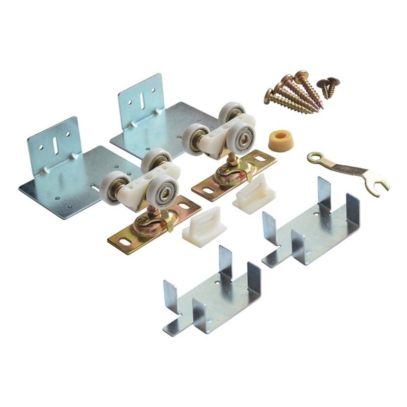 Soft Close Sliding Pocket Door Frame Rolling Hardware Kit for 2X4 Studs Wall gallery