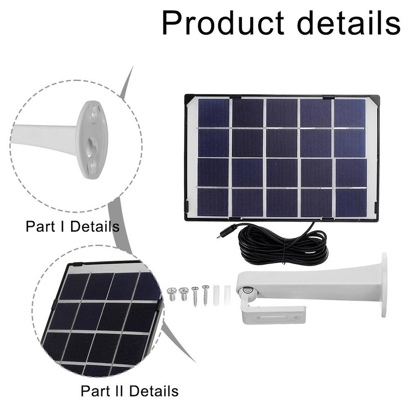 6W Garden Camera Solar Panel with Waterproof Design and Adjustable Mount gallery