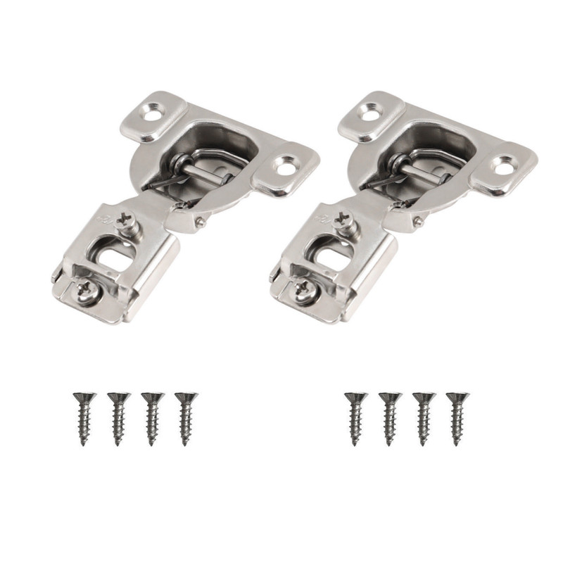 2/20/40/60Pcs 1/2″Overlay Self Close Hinge Face Frame Compact Cabinet Hinges Set