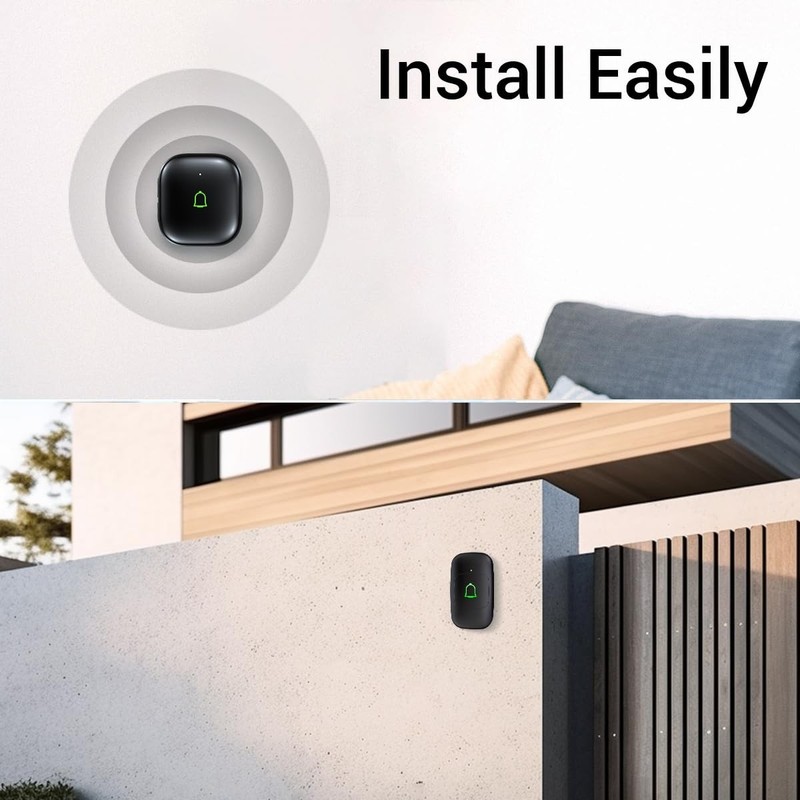 Timbre Inalambrico Impermeable Con 2 Receptores Timbre Para Casa Apartamento New gallery