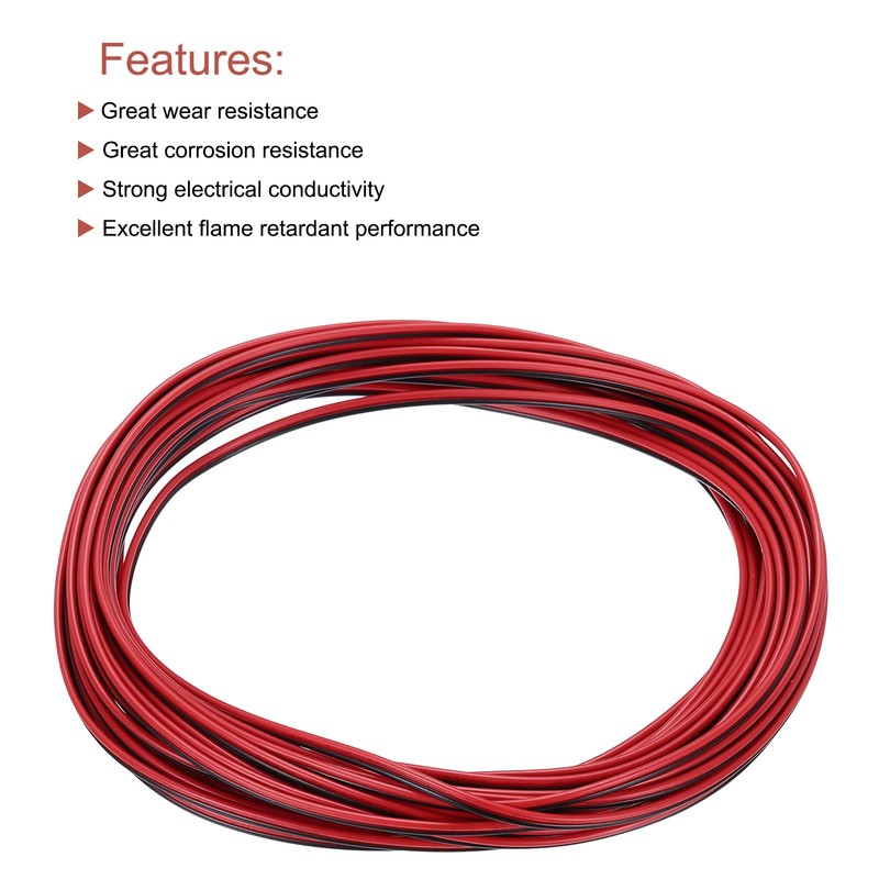 24AWG 2 Conductor Parallel PVC Wire 25Ft/7.5M Long 300V for LED Cable gallery