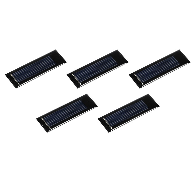 Mini Solar Panel Cell 0.5V 160mA 0.08W 53mm x 18mm for DIY Project Pack of 5