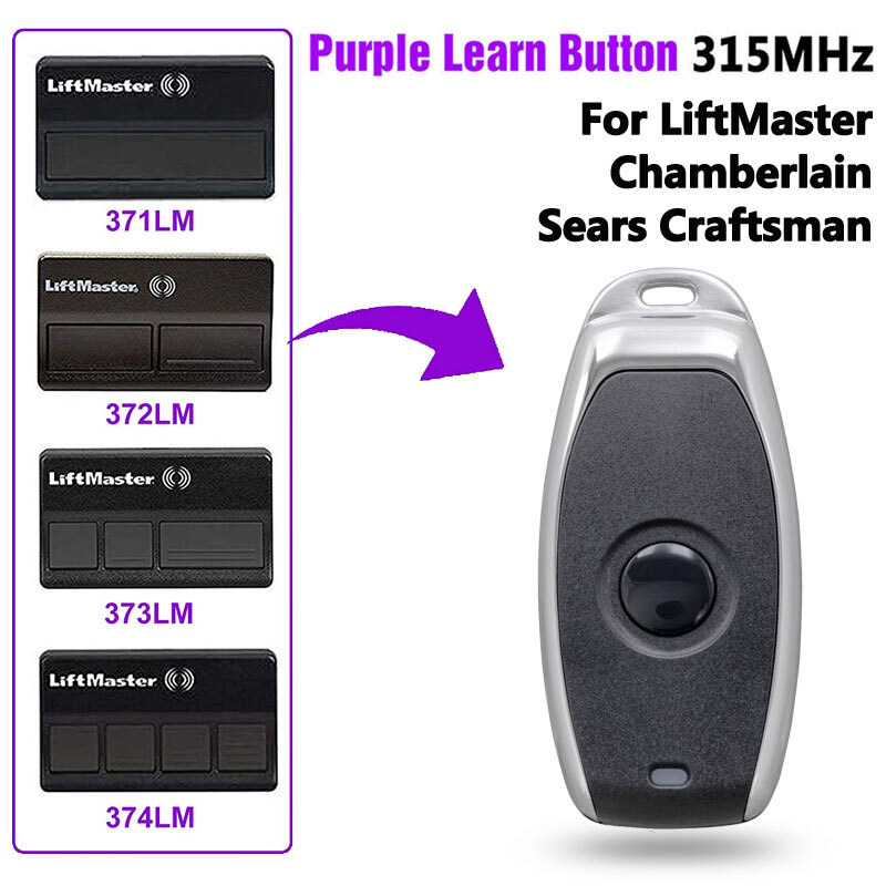 Remote For Chamberlain 371LM LiftMaster Garage Door Opener Purple Learn Button gallery