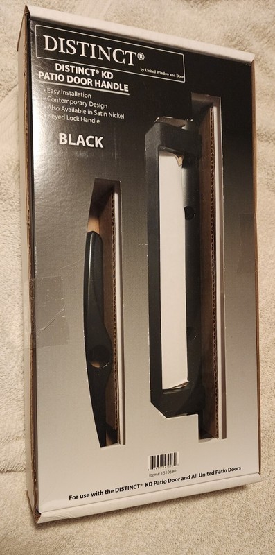 NEW Distinct KD Patio Door Handle Black 1510680 w/Keys And Lock United